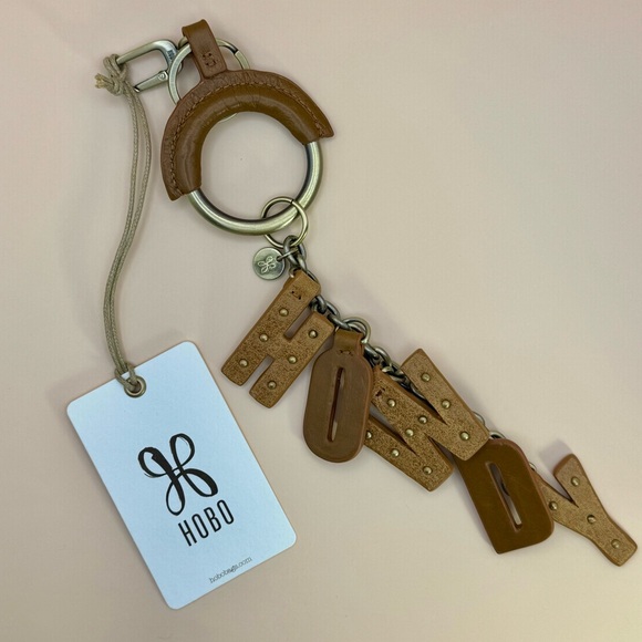 HOBO Accessories - HOBO Howdy Charm Fob Truffle - Leather Bag Charm Keychain